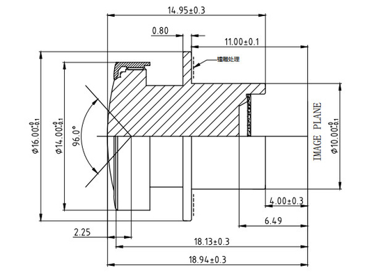 2MP/3MP DRM φακός με MAX ύψος εικόνας Ø6.8 FBL/FFL 4.0 Φανταστικό ευρείας γωνίας αυτοκινήτου,1/2.7&quot;,F/NO2.0,TTL18.94mm