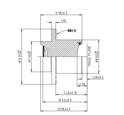 2MP / 3MP Υψηλής ευκρίνειας Ανερόφθαλμος υπέρυθρος Ζουμ Καμερας Αυτοκινήτου Φύλλο F2.0 EFL4.59mm Σύστημα συναγερμού ασφαλείας