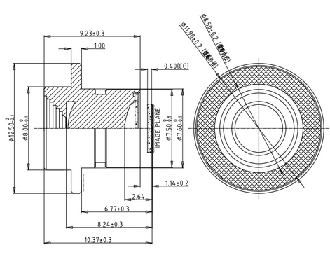OV9284 MAX Υψόμετρο εικόνας Ø4.6 EFL4.3mm Ανίχνευση συμπεριφοράς αυτοκινήτου
