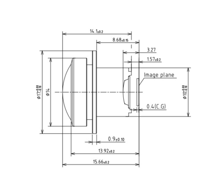 Αδιάβροχο AVM πανοραμικό φακό 3MP F2.03mm ευρεία γωνία λήψης, ακριβής βοήθεια