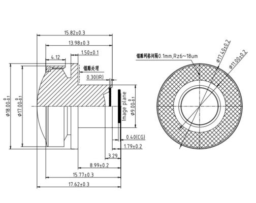 Ακριβής ευκρίνειας φακός AVM EFL1.44mm Around View Monitor Οδηγία χωρίς τυφλό σημείο