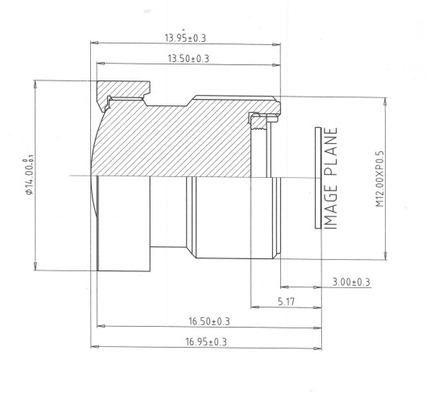 Μαύρη κάμερα περιβαλλοντικής θέασης EFL3.45mm Όλοφθαλμη προοπτική για βοήθεια στάθμευσης
