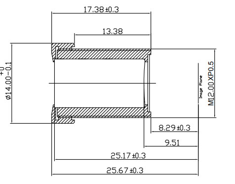 Στεγανοποιήστε το 1/3» φακό F2.0 12mm HFOV με τις σαφείς εικόνες