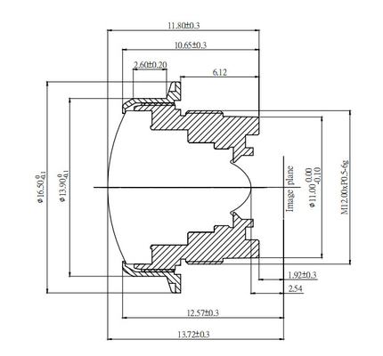 IATF ευρεία γωνία 16949 1/4» 1.27mm VGA αυτοκινήτων φακών F2.7 καμερών