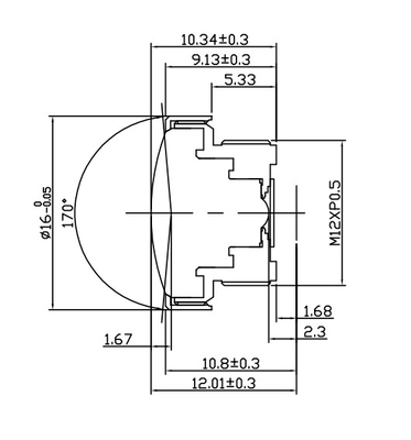 1/4» ευρύς φακός 1.0mm γωνίας αυτοκινήτων VGA F2.8 υψηλή πολυ λειτουργία καθορισμού